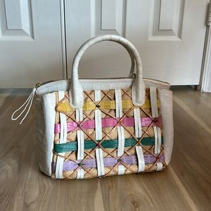 Rainbow and white bag